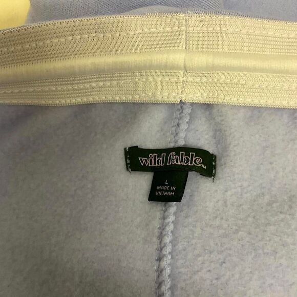 Brand New Wild Fable Women's Large Blue Embroidered Sweatpants Comfort Casual - Picture 8 of 9